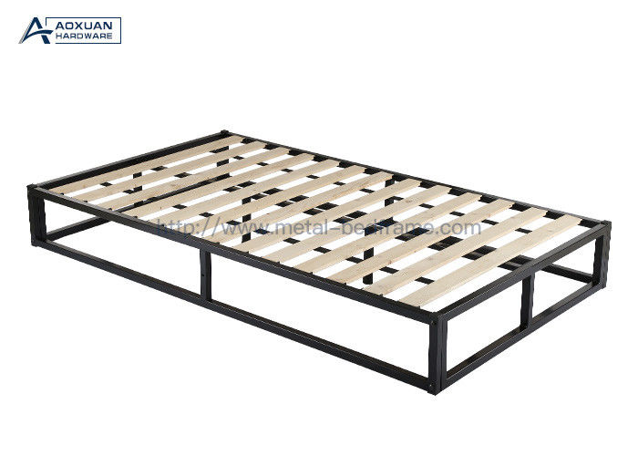 Full Size Assembly Easily Metal Platform Bed Frame Wooden